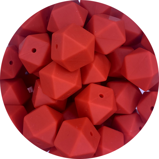 Ruby Red-17mm-Hexagon-10Pack